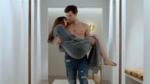 ... as Anastasia Steele and Christian Grey in “Fifty Shades of Grey