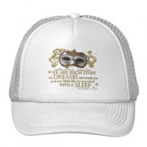 The Tempest Quote (Gold Version) Hats