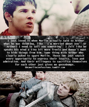 Merlin and Arthur's bromance and loyalty to each other