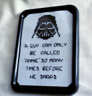 Star Wars Inspired Cross Stitch Quote by agorby00