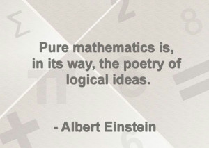 Quote about math by Albert Einstein