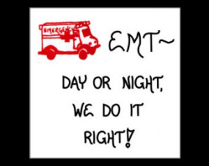EMT Magnet Quote, Emergency Medical Technician, red ambulance design