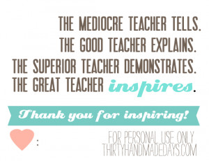 Download your set of four Teacher Appreciation cards .