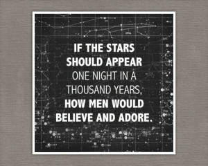 Inspirational Quotes, Stars print, Emerson, typography 8x8