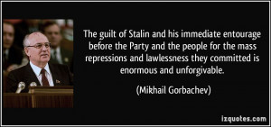 The guilt of Stalin and his immediate entourage before the Party and ...