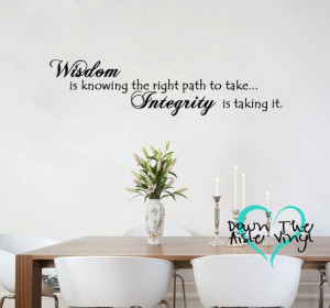 Inspirational Wall Quote Wisdom is knowing by DownTheAisleVinyl, $15 ...