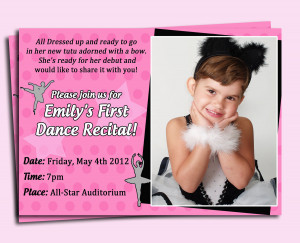 Ballet Recital Invitations http://www.etsy.com/listing/98524319/ballet ...