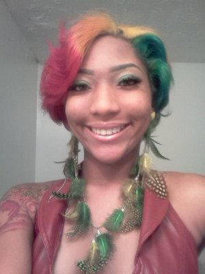 Rasta Bob Marley Red Hair Gren Yellow Dyed Picture