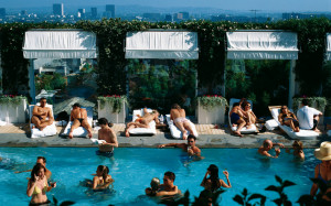 Pictured above a pool party at Mondrian Los Angeles