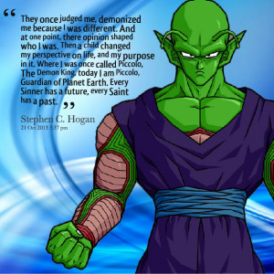... piccolo, the demon king, today i am piccolo, guardian of planet earth