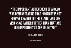 the important achievement of apollo was demonstrating that key quotes ...