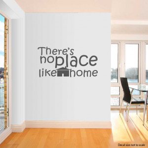 there s no place like home wall art quote decal will