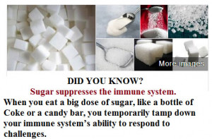 Sugar suppresses the immune system