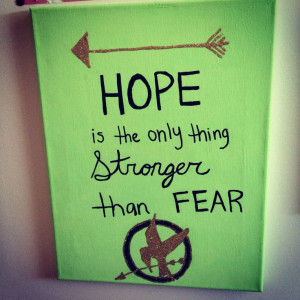 Hunger games mocking jay canvas quote :)