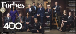 The cover of the Forbes 400 issue on philanthropy features 12 of the ...