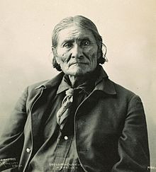 Geronimo, Chiricahua Apache leader. Photograph by Frank A. Rinehart ...