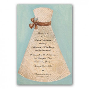 Lace Gown Bridesmaids Luncheon Invitations - 73-21171I