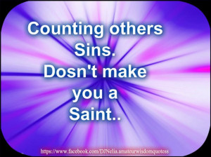 Counting Others Sin..