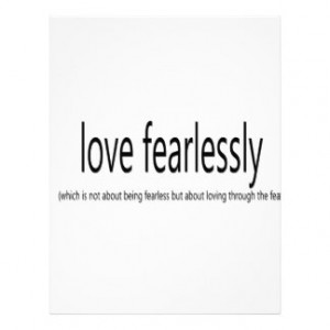 Love Fearlessly saying Quote art Letterhead Design