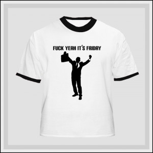 Funny Shirt Get This Black Ringer Hell Yeah Its Friday