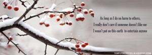 As long as i do no harm to others - Life Quotes FB Cover