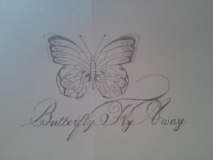 Butterfly Flying Away Tattoo Butterfly fly away by