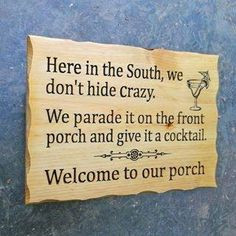 Welcome to our porch! More