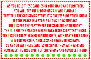 Christmas M&M Poem + Gift Idea