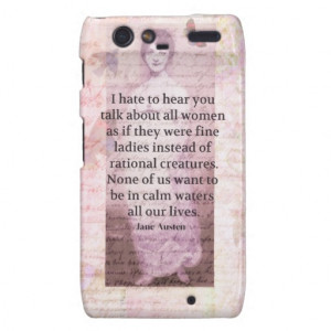 Jane Austen Inspirational quote empowerment women Droid RAZR Case