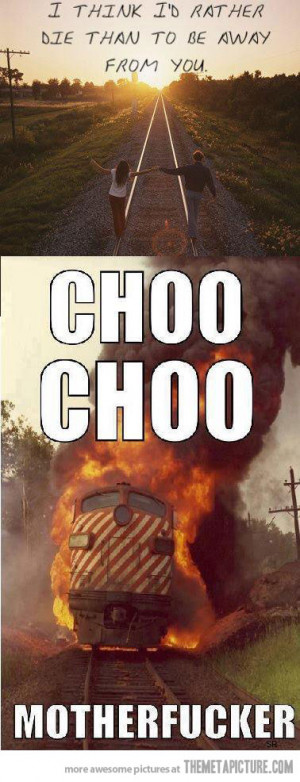 Funny photos funny train on fire choo choo