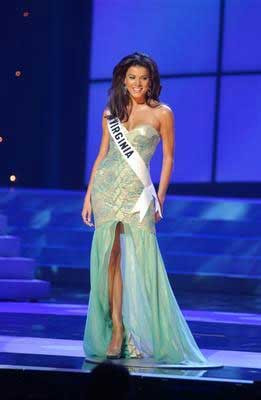 ... Glakas in the Preliminary Evening Gown Competition of Miss USA 2004