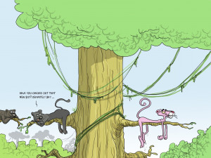 Cartoon - Pink Panther Humor Funny Gay Cat Panther Wallpaper