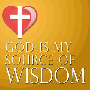 God is my Source of Wisdom: Inspiring Image