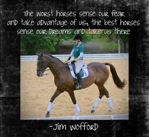 Horse Quote about a great horse Jim Wofford Sarah Baker riding ...