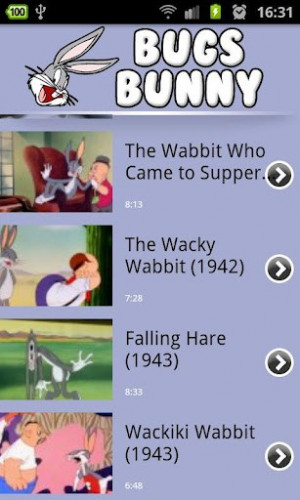 Bugs Bunny” cartoons on your Android phone with Bugs Bunny Cartoons ...