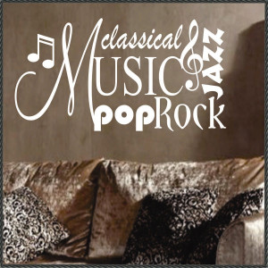 Vinyl Wall Quotes Word Collage Music