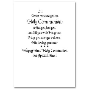Niece First Communion Card