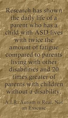 Parents of children with disabilities. Take care of yourself!