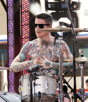 Hurley Drummer Andy Hurley of Fall Out Boy performs on on NBC's 'Today ...