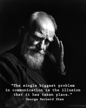On miscommunication, George Bernard Shaw