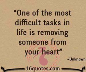 removing someone from your heart quote