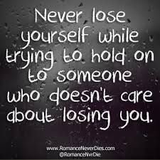 ... hold on to someone who doesn't care about losing you. rejection quotes