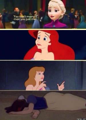 Frozen- challenging Disney stereotypes.