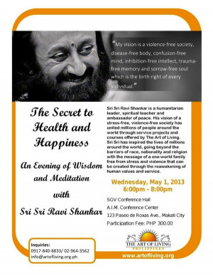 An Evening of Wisdom and Meditation with Sri Sri Ravi Shankar