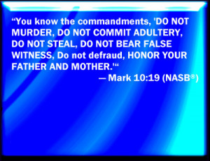 Mark 10:19 Bible Verse Slides