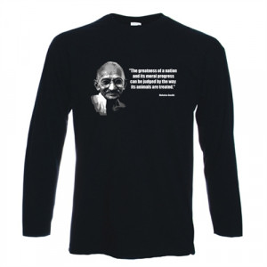 Gandhi Vegetarian Quote Long Sleeve T-Shirt