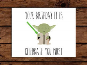 ... Star Wars Birthday Card, Boyfriend Birthday Card Ideas, Yoda Birthday