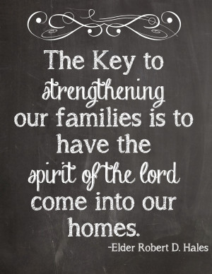 Strengthening families Chalkboard print