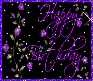 Happy Birthday Layout and Glitter Graphic Comments