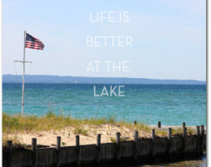 ... , Beach Wall Decor Inspirational Quote, Motivational, Lake Quotes